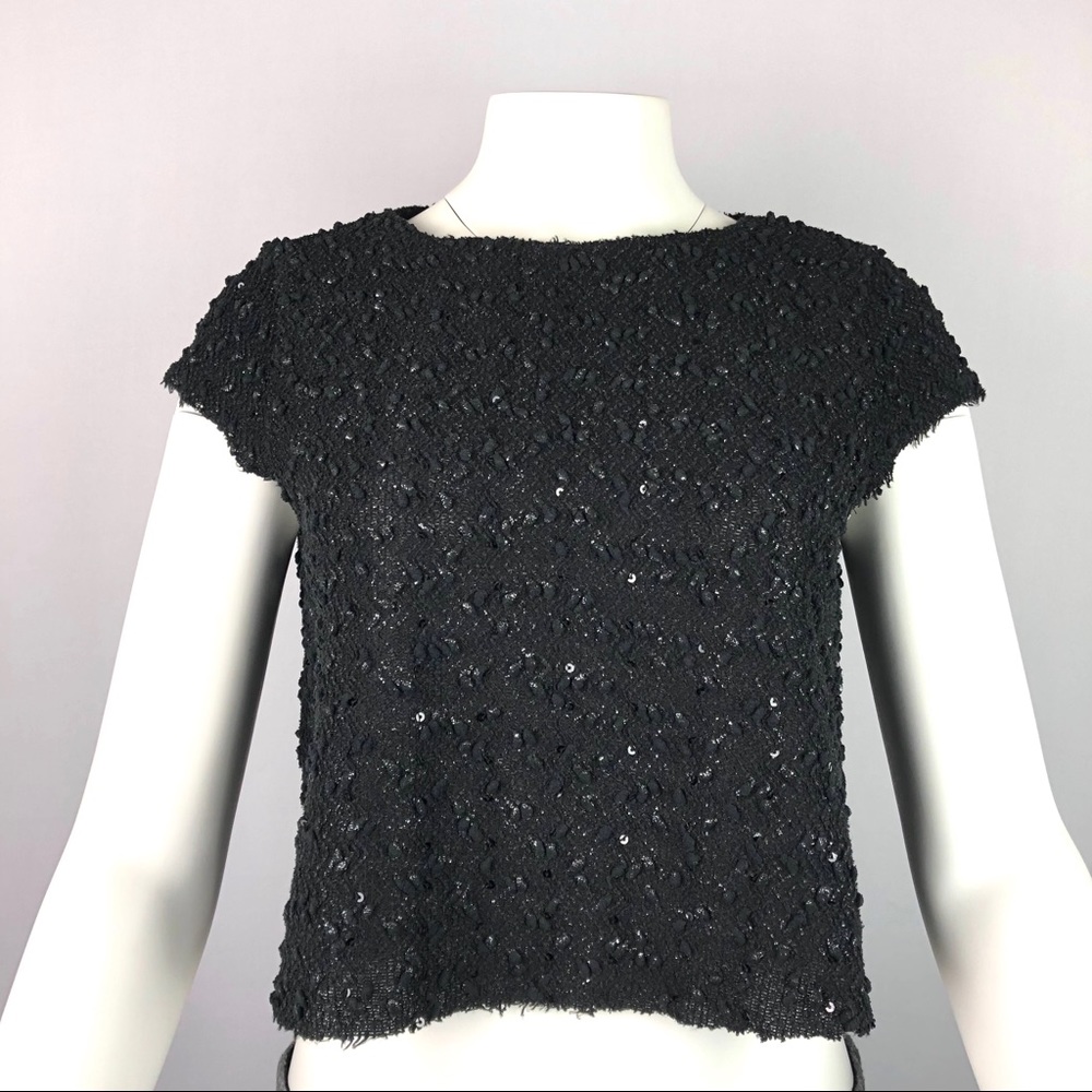 Zara Woman’s Sequin Tweed Cropped Top M